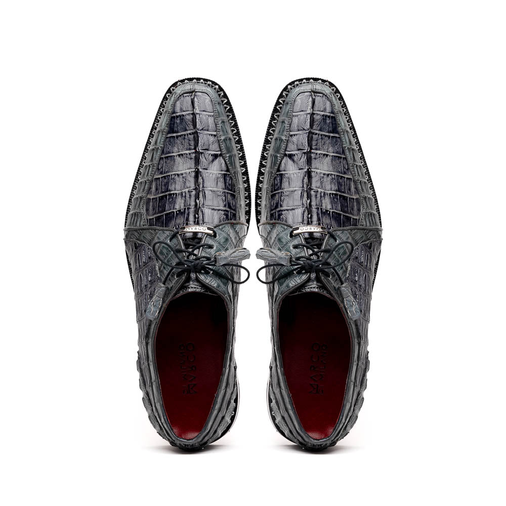 Marco Di Milano Caribe Caiman Crocodile Derby Dark Grey