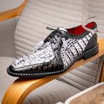 Marco Di Milano Caribe Caiman Crocodile Derby Newspaper / Black