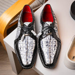 Marco Di Milano Caribe Caiman Crocodile Derby Newspaper / Black