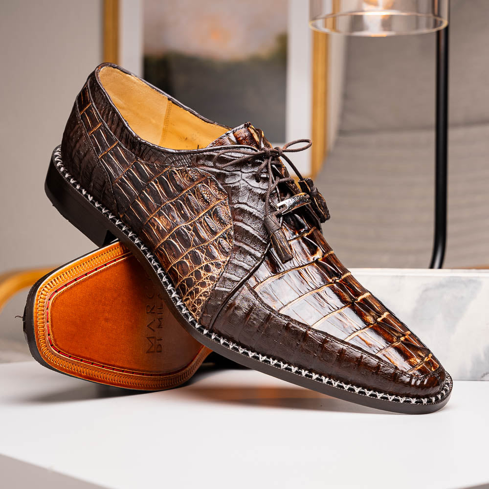 Marco Di Milano Caribe Caiman Crocodile Derby Orix / Brown