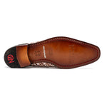 Marco Di Milano Caribe Caiman Crocodile Derby Rustic White / Brown