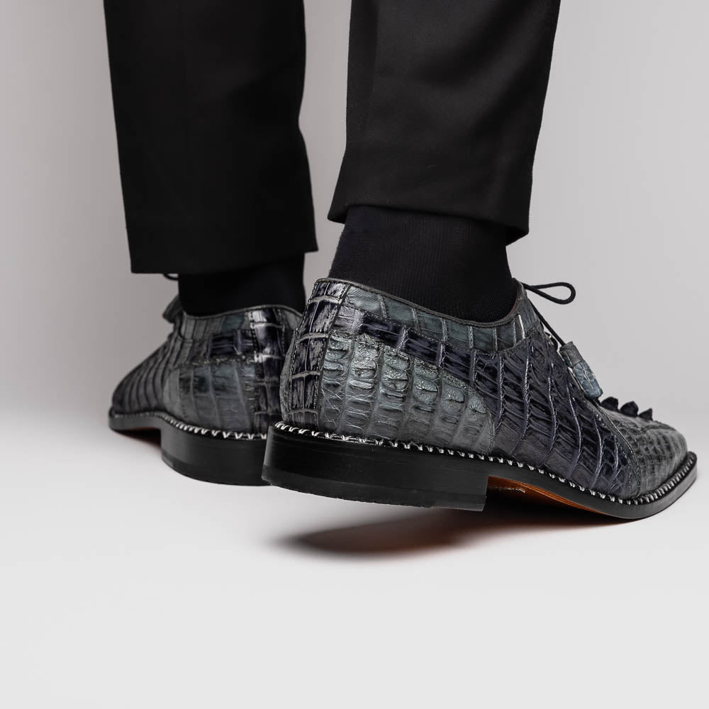 Marco Di Milano Caribe Caiman Crocodile Derby Dark Grey