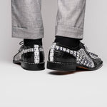 Marco Di Milano Caribe Caiman Crocodile Derby Newspaper / Black