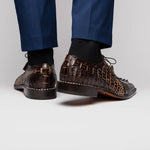 Marco Di Milano Caribe Caiman Crocodile Derby Orix / Brown