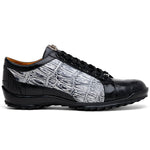 Marco Di Milano Cairo Alligator Sneakers Black / Newspaper