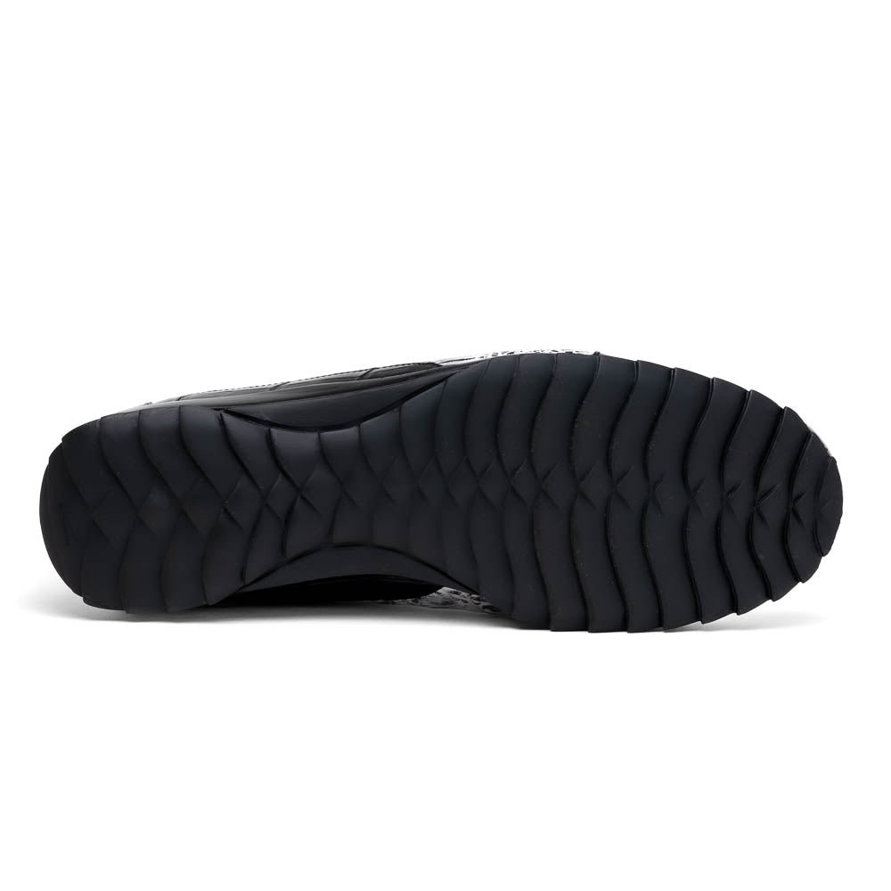 Marco Di Milano Cairo Alligator Sneakers Black / Newspaper