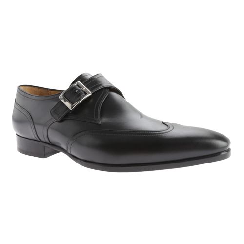 Carlos Santos 7991 Paz Monk Strap Wingtip Shoes Black
