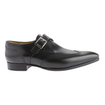 Carlos Santos 7991 Paz Monk Strap Wingtip Shoes Black