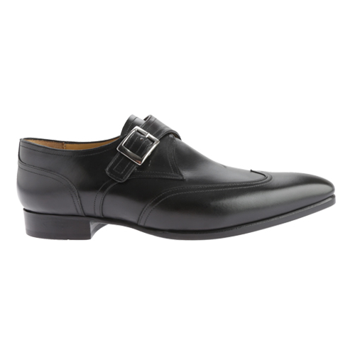 Carlos Santos 7991 Paz Monk Strap Wingtip Shoes Black