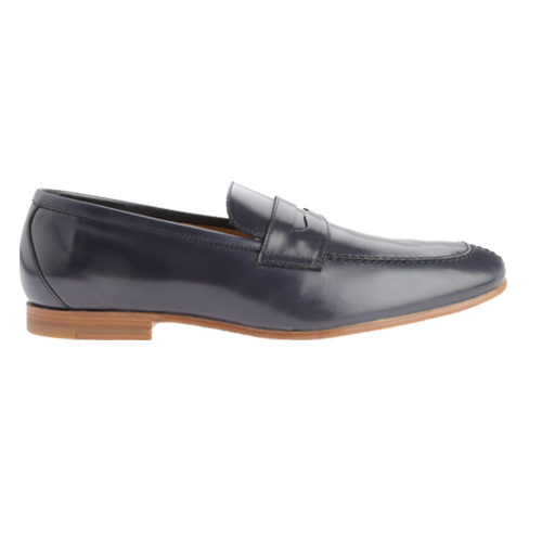 Carlos Santos 8387B Acacia Penny Loafers Black