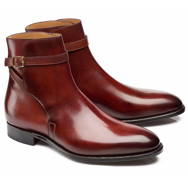 Carlos Santos Jodhpur Boots Wine Shadow