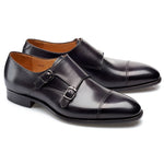 Carlos Santos Andrew 6942 Double Monk Strap Shoes Noir Shadow