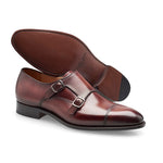 Carlos Santos Andrew 6942 Double Monk Strap Shoes Wine Shadow