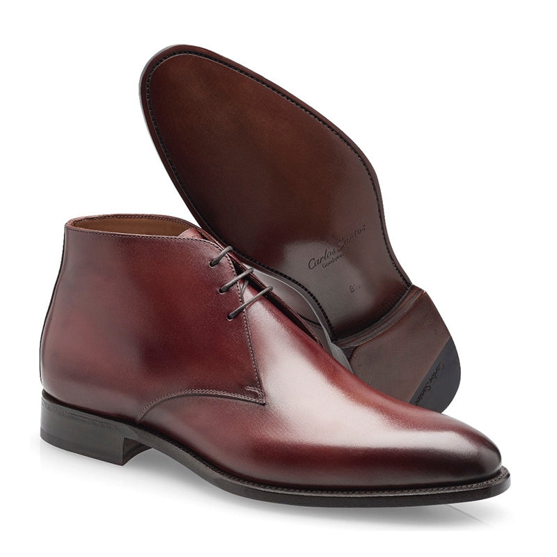 Carlos Santos Charlie 7991 Chukka Boots Wine Shadow