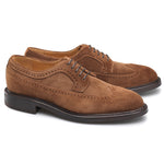 Carlos Santos Clay 1046 Suede Wingtip Shoes Velours