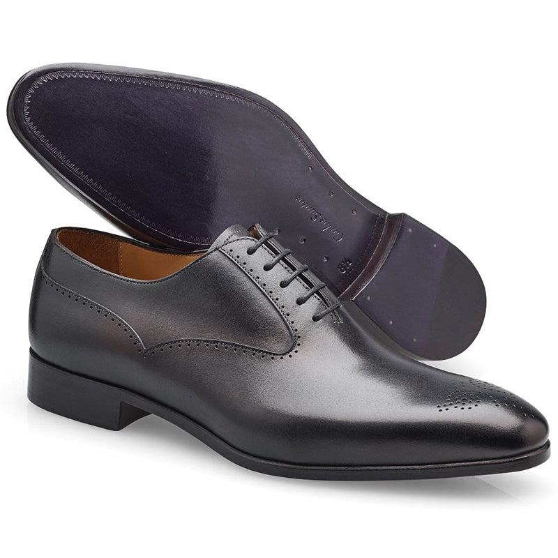 Carlos Santos Clint 8035 Medallion Toe Shoes Noir Shadow