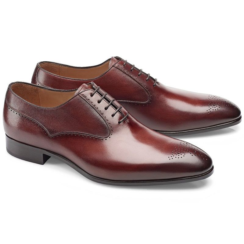 Carlos Santos Clint 8035 Medallion Toe Shoes Wine Shadow