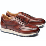 Carlos Santos Leather Sneakers Wine Shadow
