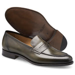 Carlos Santos Elliot 9176 Penny Loafer Shoes Bosco