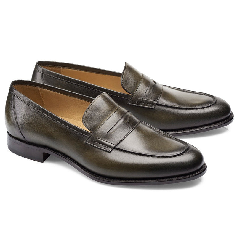 Carlos Santos Elliot 9176 Penny Loafer Shoes Bosco