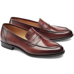 Carlos Santos Elliot 9176 Penny Loafer Shoes Wine Shadow