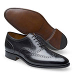 Carlos Santos Frank 7273 Wingtip Shoes Noir Shadow