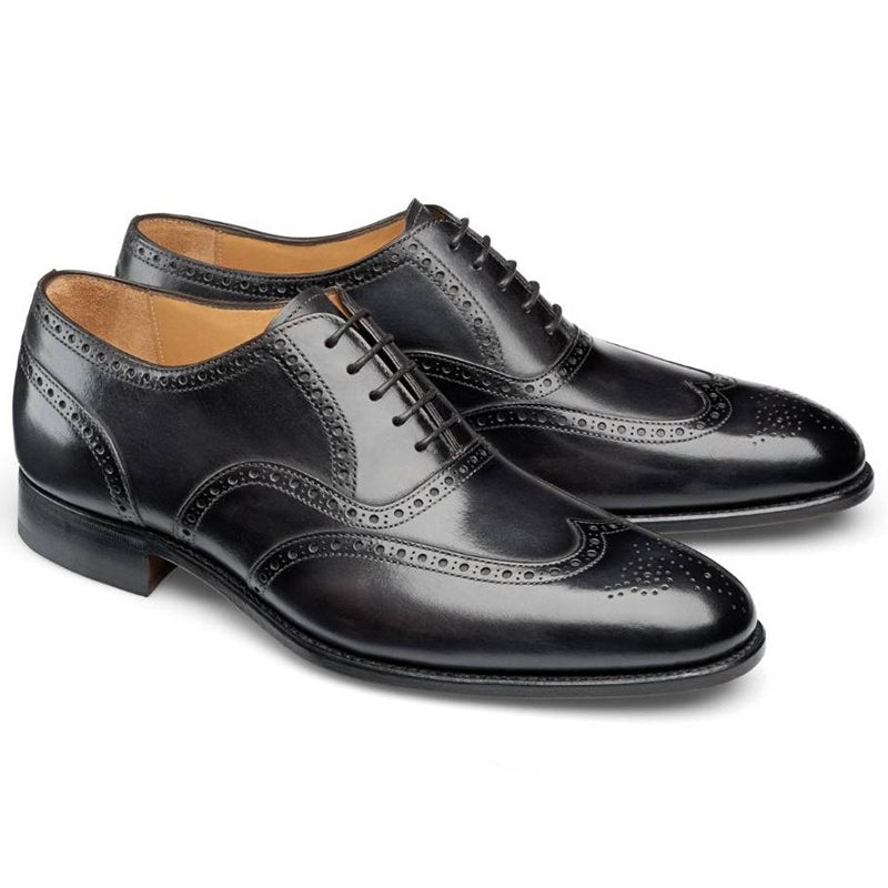Carlos Santos Frank 7273 Wingtip Shoes Noir Shadow