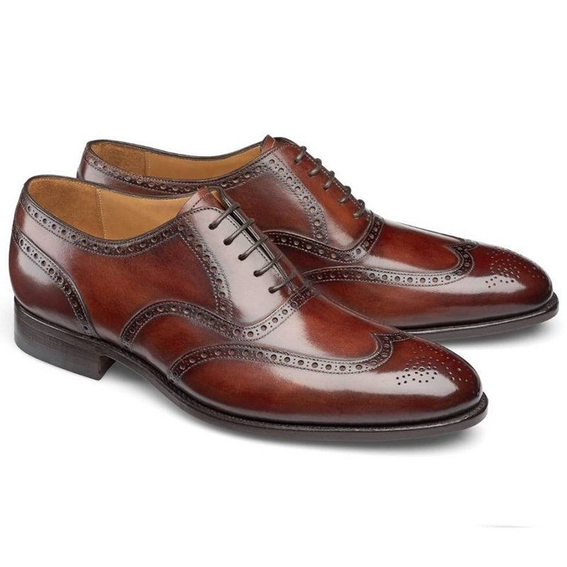 Carlos Santos Frank 7273 Wingtip Shoes Wine Shadow