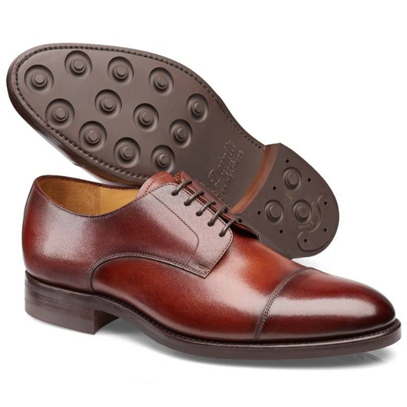 Carlos Santos Gary 9381 Cap Toe Shoes Wine Shadow