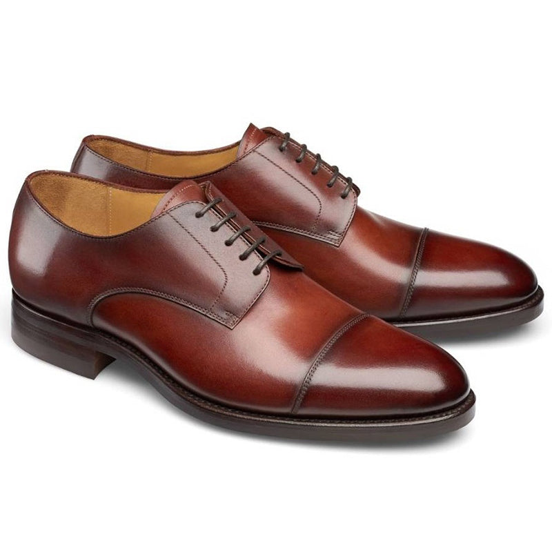 Carlos Santos Gary 9381 Cap Toe Shoes Wine Shadow