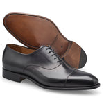Carlos Santos Harold 8627 Cap Toe Oxfords Noir Shadow