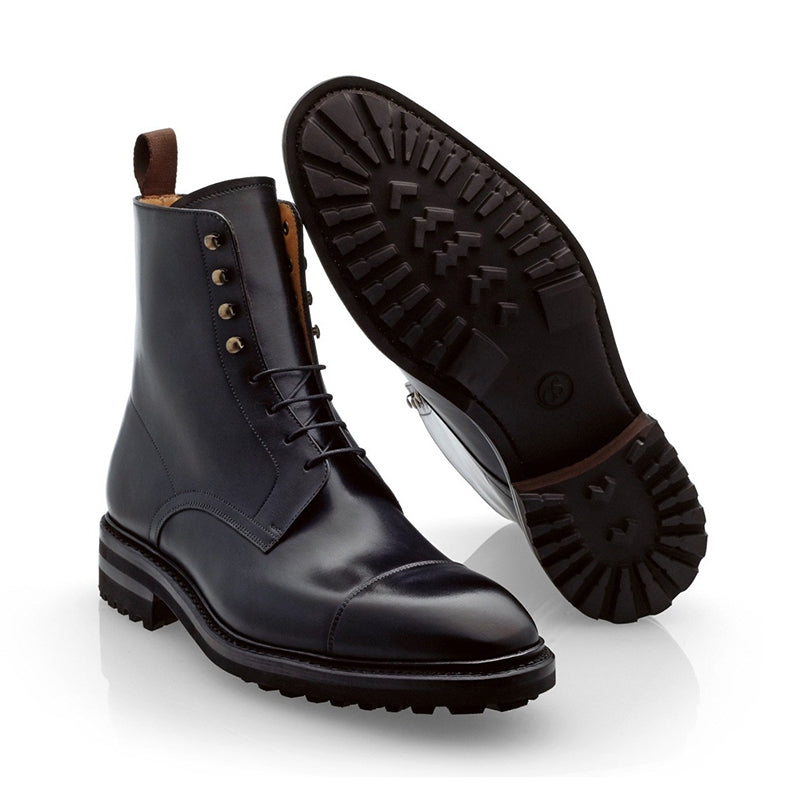 Carlos Santos Stallone 8866 Lace-up Boots Noir Shadow