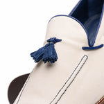 Zelli Carmen Sueded Italian Goatskin Tassel Loafers Sand (16-628-SND)