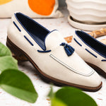 Zelli Carmen Sueded Italian Goatskin Tassel Loafers Sand (16-628-SND)