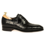 Carmina Alligator Oxfords 80386 Rain Black