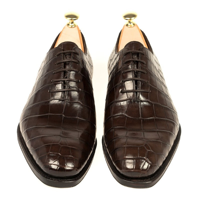 Carmina Alligator Shoes 910 Rain Brown