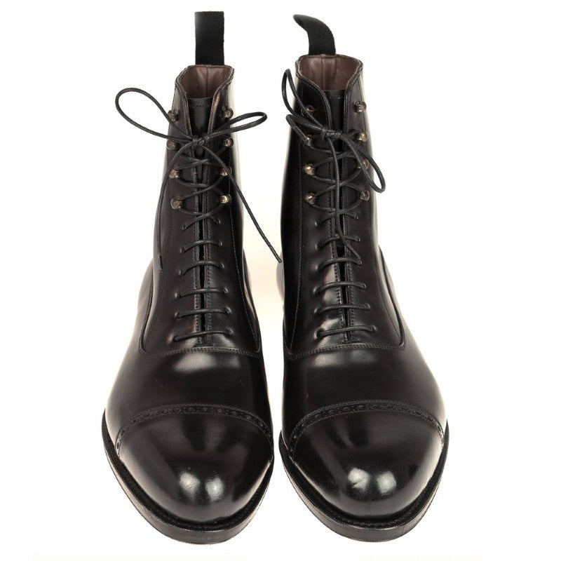 Carmina Balmoral Shell Cordovan Boots 80092 Forest Black