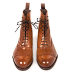 Carmina Balmoral Shell Cordovan Boots 80092 Forest Bourbon