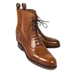 Carmina Balmoral Shell Cordovan Boots 80092 Forest Bourbon