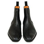 Carmina Braided Chelsea Boots 80306 Rain Black