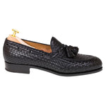 Carmina Braided Tassel Loafers 80299 Forest Black