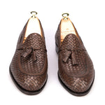 Carmina Braided Tassel Loafers 80299 Forest Brown