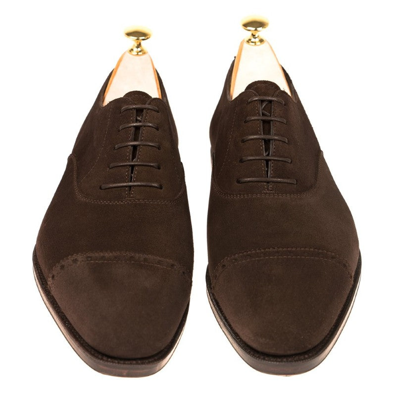 Carmina Cap Toe Oxfords 762 Rain Brown Suede