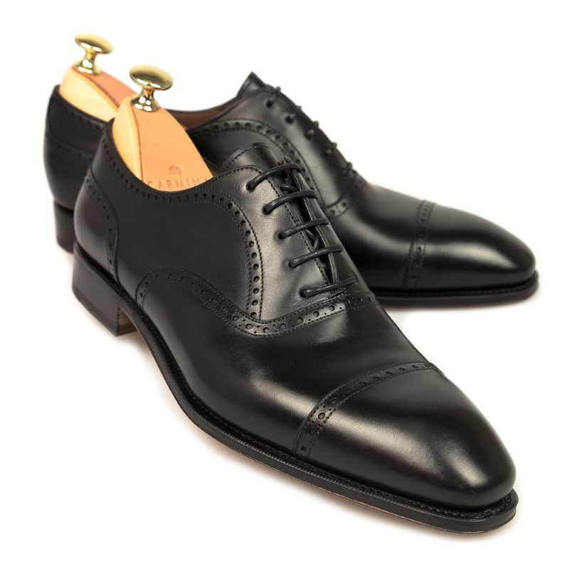 Carmina Cap Toe Oxfords 80105 Simpson Black
