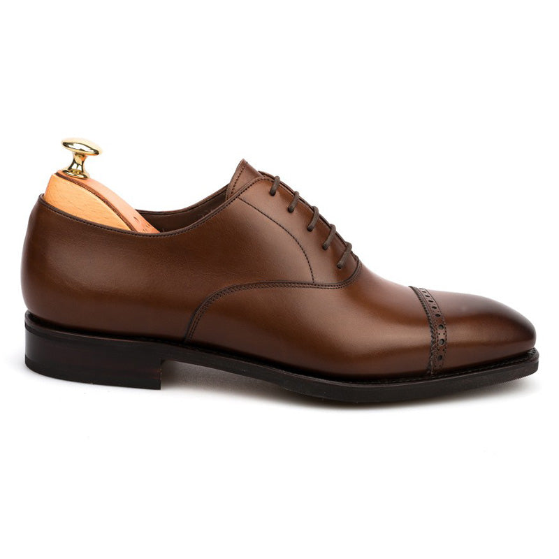 Carmina Cap Toe Oxfords 80201 Rain Brown