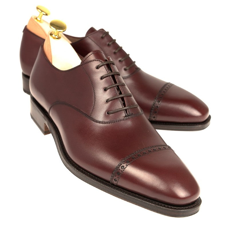 Carmina Cap Toe Oxfords 80201 Rain Burgundy