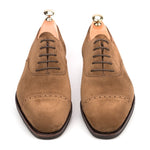 Carmina Cap Toe Oxfords 80201 Rain Snuff Suede