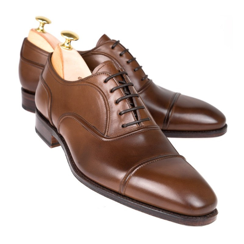 Carmina Cap Toe Oxfords 80267 Rain Brown