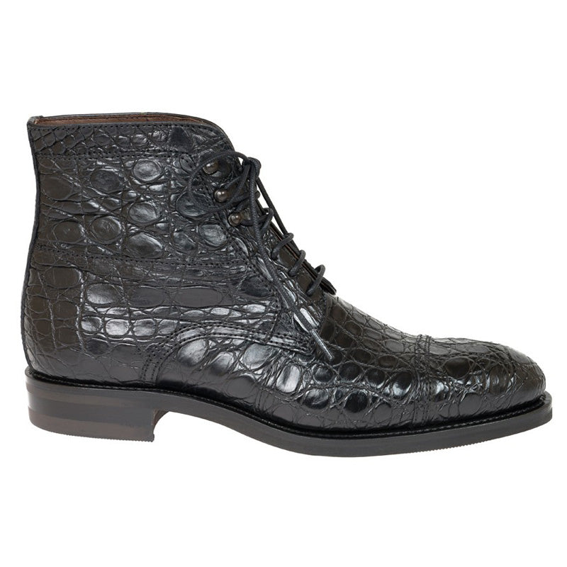 Carmina Crocodile Ankle Boots 80207 Soller Black