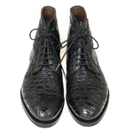 Carmina Crocodile Ankle Boots 80207 Soller Black